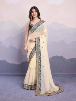 Kiara Amruta Soft Organza Silk Saree Fancy Collection