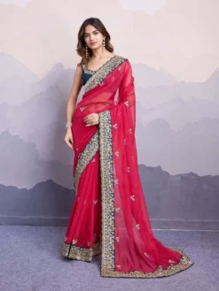 Kiara Amruta Soft Organza Silk Saree Fancy Collection
