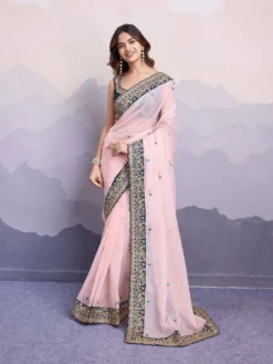 Kiara Amruta Soft Organza Silk Saree Fancy Collection