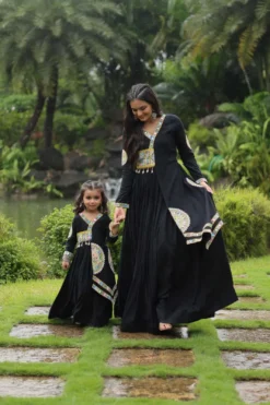 Mohini 9203 Navratri Mother Daughter Combo Gown Dress 2024