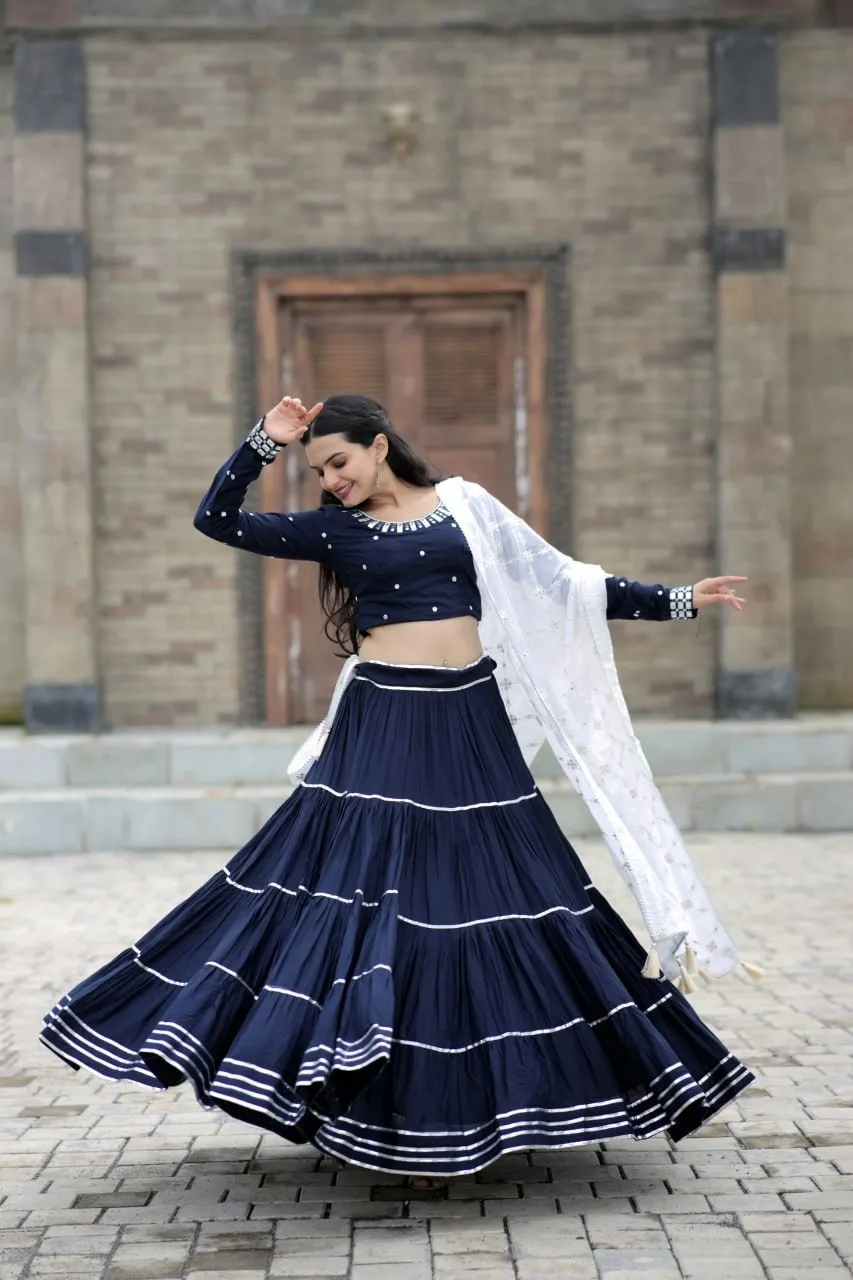 Moni 5022 Navy Blue Navratri Chaniya Choli Online Sumshy