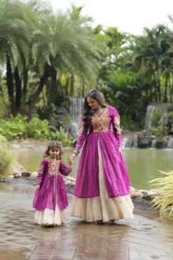 Moni 5036 Readymade Cotton Lehenga Choli for Women Kids Combo