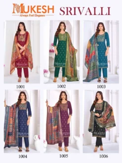 Mukesh Srivalli Rayon Top Bottom With Dupatta Wholesale