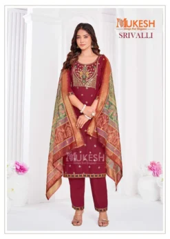 Mukesh Srivalli Rayon Top Bottom With Dupatta Wholesale