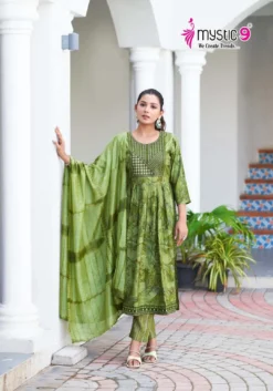 Mystic 9 Mona Vol 1 Kurti Bottom With Dupatta Collection