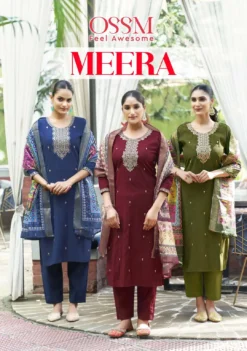 Ossm Meera Top Bottom With Dupatta New Collection