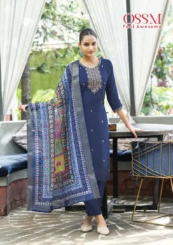 Ossm Meera Top Bottom With Dupatta New Collection