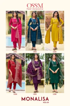 Ossm Monalisa Vol 4 Top Bottom With Dupatta Collection