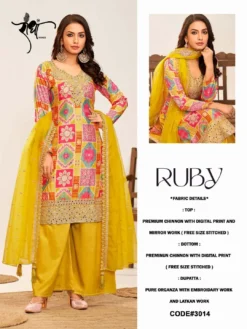 Radha Ruby Chinon Digital Printed Salwar Suit Collection