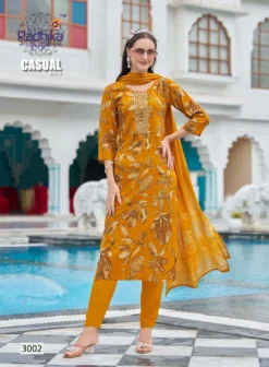 Radhika Casual Vol 3 Rayon Kurti Pant With Dupatta Collection