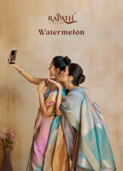 Rajpath Watermelon Silk Art Silk Zari Saree Under 1500