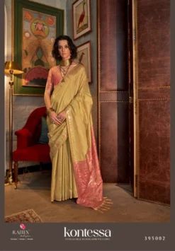Rajtex Kontessa Silk Tussar Silk Handloom Saree Under 1500