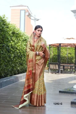 Sanjana Lichi Digital Soft Lichi Saree With Digital Print
