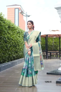 Sanjana Lichi Digital Soft Lichi Saree With Digital Print