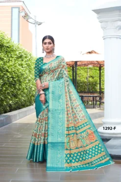 Sanjana Lichi Digital Soft Lichi Saree With Digital Print