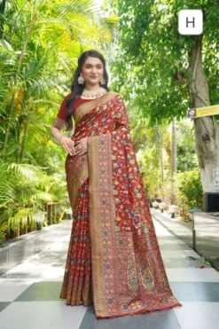 Sanjana Pashmina 9672 Soft Pashmina Saree Under 1000