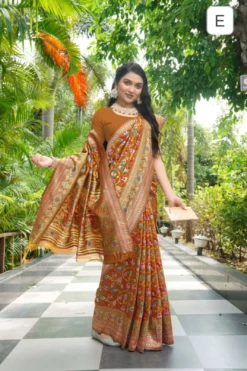 Sanjana Pashmina 9672 Soft Pashmina Saree Under 1000