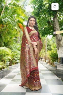 Sanjana Pashmina 9672 Soft Pashmina Saree Under 1000