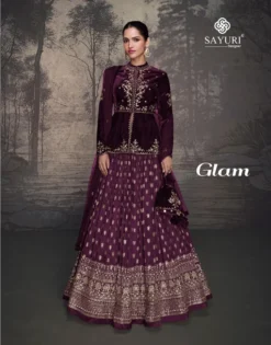 Sayuri Glam 5601 Velvet Designer Lehenga Choli Wholesale