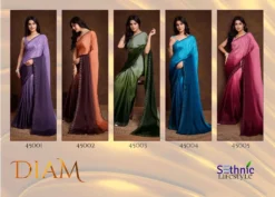Sethnic Diam Chinnon Saree Wholesale