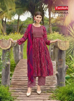 Taniksh Sadhika Vol 1 Printed Kurti Bottom With Dupatta Wholesale