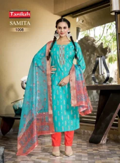 Taniksh Samita Vol 1 Printed Kurti Bottom With Dupatta