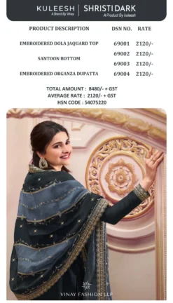 Vinay Kuleesh Shristi Dark Salwar Kameez Collection