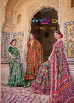 Vipul Shringar Silk Patola Silk Saree Wholesale