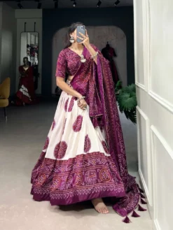 WMN 1229 Bandhej Silk Lehenga Choli Wholesale