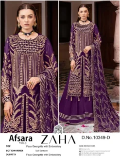 Zaha Afsara Vol 3 Georgette Pakistani Salwar Kameez Collection