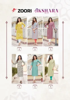 Zoori Akshara Vol 29 Rayon Printed Kurti Wholesale