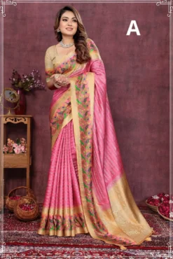 Sanjana Rajasvi Soft Raw Silk Saree Wholesale under 1500