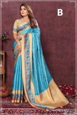 Sanjana Rajasvi Soft Raw Silk Saree Wholesale under 1500