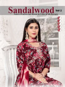 Fashion Talk Sandalwood Vol 2 Alia Cut Rayon Readymade Dress Wholesale