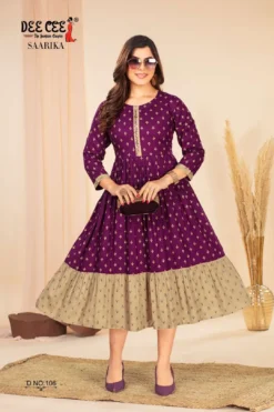 Deecee SAARIKA Flared Long Kurti Wholesale