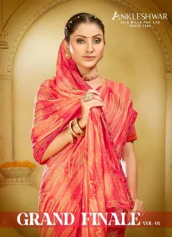 ANK Grande Finale Jari Print With Swarovski Work Saree