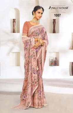 ANK Tiger Vol 01 Reniyal Print With Swarovski Work Saree