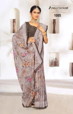 ANK Tiger Vol 01 Reniyal Print With Swarovski Work Saree