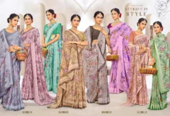 ANK Tiger Vol 01 Reniyal Print With Swarovski Work Saree