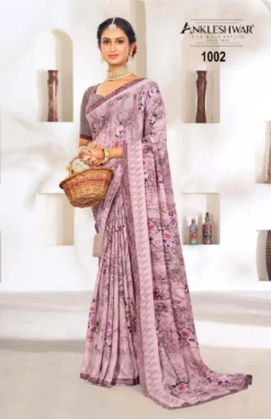 ANK Tiger Vol 01 Reniyal Print With Swarovski Work Saree