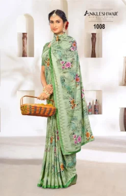 ANK Tiger Vol 01 Reniyal Print With Swarovski Work Saree