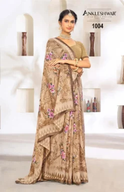 ANK Tiger Vol 01 Reniyal Print With Swarovski Work Saree