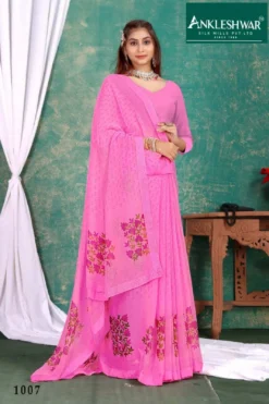 ANK TIKKI CHAT Vol 01 Chiffon Print With Swarovsk Butta Fancy Saree