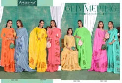 ANK TIKKI CHAT Vol 01 Chiffon Print With Swarovsk Butta Fancy Saree