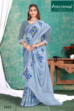 ANK TIKKI CHAT Vol 01 Chiffon Print With Swarovsk Butta Fancy Saree