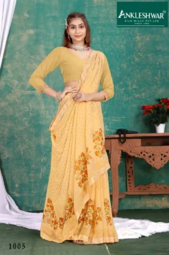 ANK TIKKI CHAT Vol 01 Chiffon Print With Swarovsk Butta Fancy Saree