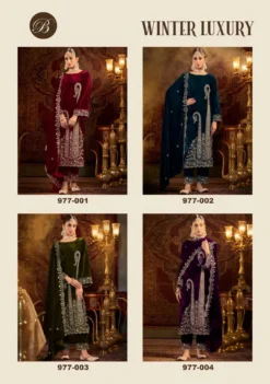 Belliza Winter Luxury Velvet Dress Material Below 2000