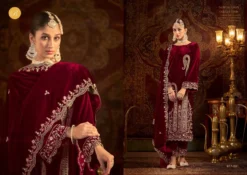 Belliza Winter Luxury Velvet Dress Material Below 2000