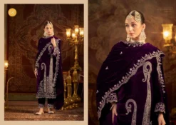Belliza Winter Luxury Velvet Dress Material Below 2000