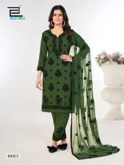 Blue Hills Black Bunny Vol 10 Kurti Bottom With Dupatta